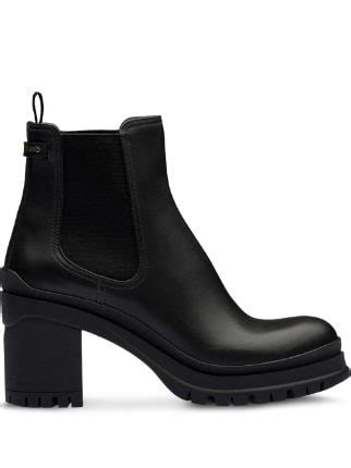 tall flat boot prada 7.5|Prada chunky heel ankle boots.